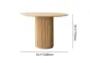 Japandi 1000mm Round Wood Dining Table & 4 Natural Folding Dining Chairs Wood Rattan