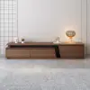 Fero Extendable Walnut TV Stand & Nesting Coffee Table Set