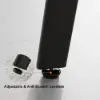 1000mm Round Black Small Nesting Dining Table Set for 4 Black Upholstered Chairs