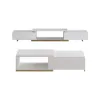 Mordel Glossy White Extendable TV Stand & Coffee Table Set