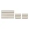 Humply White Leather 6-Drawer Dresser & 2 Smart Nightstands Set
