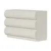 Humply White Leather 6-Drawer Dresser & 2 Smart Nightstands Set