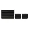 Humply Black Leather 6-Drawer Dresser & 2 Smart Nightstands Set