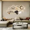 1000mm Modern Abstract Geometric Multi-colour Acrylic Wall Art with LED Backlighting