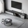 Fero Extendable Grey TV Stand & Nesting Coffee Table Set