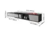 Fero Extendable Grey TV Stand & Nesting Coffee Table Set
