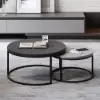 Fero Extendable Grey TV Stand & Nesting Coffee Table Set