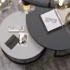 Fero Extendable Grey TV Stand & Nesting Coffee Table Set
