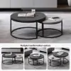 Fero Extendable Grey TV Stand & Nesting Coffee Table Set