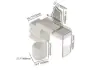 Humply White Leather 6-Drawer Dresser Chest & Makeup Vanity Set