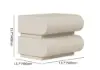 Humply white leather dressing table set with 2 stylish nightstands