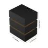 Lumio Black 3-Drawer LED Bedside Table with Charging Station