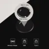 Lumio Black 3-Drawer LED Bedside Table with Charging Station