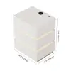 Lumio White 3-Drawer LED Bedside Table with Charging Station