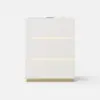 Lumio White 3-Drawer LED Bedside Table with Charging Station