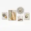 5-Piece Wall Art Set with Golden Accents Modern Abstract Designs for Luxurious Home Deco