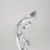 Silver Sculpture with Illuminated Sphere Art Decor