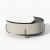 900mm White Faux Marble Leather Lift-Top Coffee Table