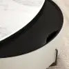 900mm White Faux Marble Leather Lift-Top Coffee Table