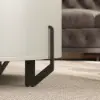 900mm White Faux Marble Leather Lift-Top Coffee Table