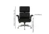 Set Black L-Shape Executive Desk Left Hand Reclining Leather Office Desk Chair (1800mm)