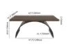 1600mm Industrial Rectangular Writing Desk & Office Desk Chair Set High Back Solid Wood