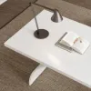 1800mm Modern White Rectangular Writing Desk & Office Desk Chair Set High Back