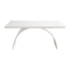 1800mm Modern White Rectangular Writing Desk & Office Desk Chair Set High Back