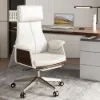 1800mm Modern White Rectangular Writing Desk & Office Desk Chair Set High Back
