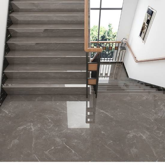 Picture of 470x1200 Full Body Marble Look Stair Tread Tile, Non-Slip Step and Landing Porcelain