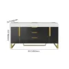 Aro 59" Freestanding Double Bathroom Vanity with Sink, Sintered Stone Top – Black – AUD-H1077