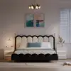 Lumio White 3-Drawer LED Besidetable with Charging Station, Set of 2