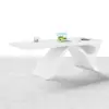 1400mm Modern White Computer Desk & Leather Office Desk Chair Set High Back Adjustable