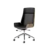 70.9" Black L-shaped Modern Executive Desk Right Hand & Reclining Leather Office Chair