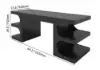 64.2" Black Wooden Writing Desk & White Leather Office Desk Chair Set High Back