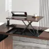 1815mm Modern Walnut Standing L-Shape Executive Desk with lifter Desktop Right Hand