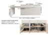2050mm-2680mm Extendable Kitchen Islands & 2 White Boucle Dining Room Chairs Set