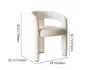 2050mm-2680mm Extendable Kitchen Islands & 2 White Boucle Dining Room Chairs Set