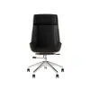 Picture of Ultic Gray Reversible L-Shaped Desk & Faux Leather Office Chair Set with Wheels