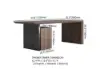 60" Modern Wooden Desk Walnut Home Office Desk & Home Office Chair Set Adjustable Height