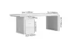1520mm Modern MDF & Marble Veneer Desk & Off White Home Office Chair Set High Back