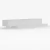 Fero Extendable TV Stand with 3 Drawers(200 - 360 cm) – Minimalist Retracted White