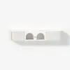 1800mm White Sintered Stone Floating Wall-Mounted TV Stand