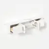 1800mm White Sintered Stone Floating Wall-Mounted TV Stand