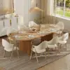 Fluve 200 - 240 cm Extendable Oval Natural Dining Table, Seats 6-8
