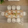 Fluve 200 - 240 cm Extendable Oval Natural Dining Table, Seats 6-8