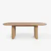Fluve 200 - 240 cm Extendable Oval Natural Dining Table, Seats 6-8