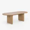 Fluve 200 - 240 cm Extendable Oval Natural Dining Table, Seats 6-8