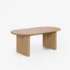 Fluve 200 - 240 cm Extendable Oval Natural Dining Table, Seats 6-8