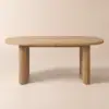 Fluve 200 - 240 cm Extendable Oval Natural Dining Table, Seats 6-8